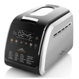 Masina de paine Delicca II Max 7149 90040, 850W, 16 programe, capacitate 1,5 kg, otel inoxidabil Negru/Gri