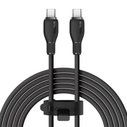 Cablu alimentare si date Pudding Series, Fast Charging Data Cable pentru smartphone, USB Type-C la USB Type-C 100W, 1.2m, negru