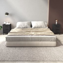 Noptiere, 2 buc., negru, 40x30x55 cm, lemn masiv de pin GartenMobel Dekor