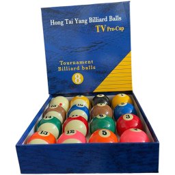 SET DE BILE BILIARD TAIWAN 57.2 mm CLASA A bila alba cu puncte rosii