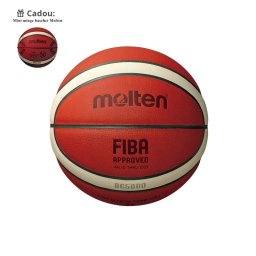 Minge baschet Molten B7G5000 oficiala FIBA, piele naturala