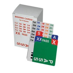 Set patru Bidding Cards pentru licitatii la bridge
