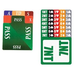 Set patru Bidding Cards pentru licitatii la bridge 100% plastic