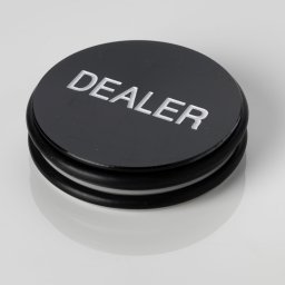 Buton dealer acrilic fete albe/negre
