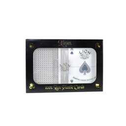Carti de joc 100% plastic Lion maro/verde 4 index