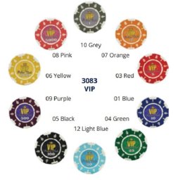 Chips Vip Clay 13.5gr diferite valori (set 25 buc)