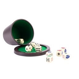 Cupa de poker cu capac și 2 seturi de zaruri