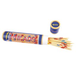 Joc Mikado, din bambus, în tub de carton