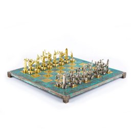 Joc sah GREEK MYTHOLOGY GOLD/SILVER/BLUE 36x36cm Manopoulos