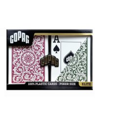 Set dublu carti Cartamundi Copag GREEN / BURGUNDY