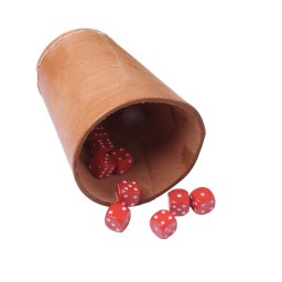 Cupa din piele pentru zaruri 10cm Engelhart