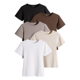 The Set Tricou culoarea pielii / maro / negru / alb
