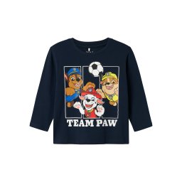 NAME IT Tricou 'NMMJOLL PAW' albastru / bleumarin / roșu / alb