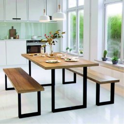 Picior pentru mese model SANTRAL, l=320 580 mm, H=400 700 mm, profil 75x25 mm, finisaj negru (Inaltime: 400 mm)