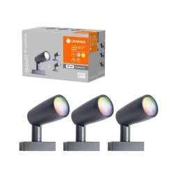 SET 3x lampă LED RGBW de exterior SMART + SPOT 3xLED/4,5W/230V IP65 Wi-Fi Ledvance