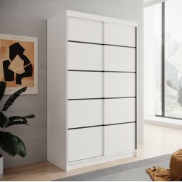 Dulap cu usi glisante, 120x58x200 cm, Lizi 120, ADRK Furniture