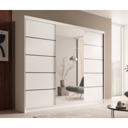 Dulap cu usi glisante si oglinda, 250x58x215 cm, Etna 250, ADRK Furniture