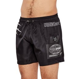 PLEIN SPORT Costum de baie Planet Medium Boardshort PS25MBM05 black