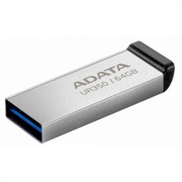 MEMORIE USB 3.2 ADATA 64 GB, carcasa metalica, gri, UR350-64G-RSR/BK (timbru verde 0.03 lei)