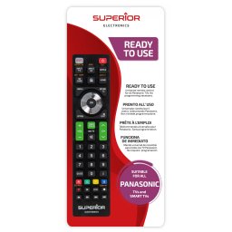 TELECOMANDA UNIVERSALA Superior, compatibila televizoare PANASONIC, bateriile (2 x AAA) nu sunt incluse, negru SUPTRB011 (timbru verde 0.08 lei)