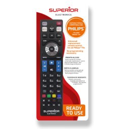 TELECOMANDA UNIVERSALA Superior, compatibila televizoare PHILIPS, bateriile (2 x AAA) nu sunt incluse, negru SUPTRB010 (timbru verde 0.08 lei)