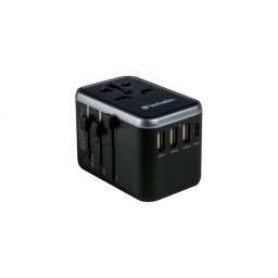 Adaptor universal Verbatim UTA-04, 6-in-1Priza cu USB-C PD si QC, USB-C, 3 x USB-A 49546 (timbru verde 0.18 lei)