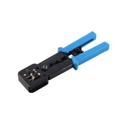 Cleste profesional sertizare conectori RJ11, RJ12, RJ45 cu stripper pentru izolatie si mecanism de blocare si revenire, pentru mufe passthrough LK-376T