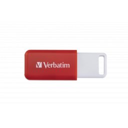 MEMORIE USB VERBATIM DATABAR 16GB USB 2.0 ROSU 49453 (TIMBRU VERDE 0.03 LEI)