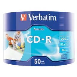 CD-R VERBATIM 700MB, VITEZA 52X, WRAPPED 50 BUC, 43794