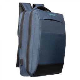 RUCSAC SPACER NEW YORK BLUE, pt. notebook de max. 17, 2 Compartimente, buzunar frontal, compartiment travel, troler strap, waterproof, poliester, albastru, NEW-YORK-BL, 45506981 SPBP-NEW-YORK-BL