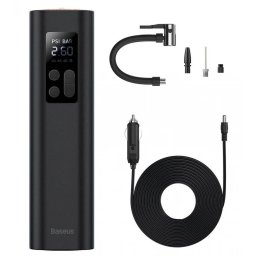 COMPRESOR AUTO Baseus Super Mini, alimentare 12 V bricheta auto, display LED, presiune maxima 3 bar, negru (timbru verde 0.80 lei) CRCQ000001 - 6932172603175