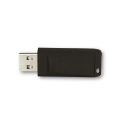 MEMORIE USB VERBATIM SLIDER, USB 2.0, 128GB BLK, 49328 (timbru verde 0.03 lei)