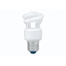 BEC fluorescent Panasonic, soclu E27, putere 8W, forma spirala, lumina alb rece, alimentare 220 - 240 V, EFD8E65HD3E (timbru verde 0.45 lei)