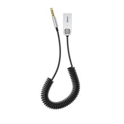 ADAPTOR Bluetooth Jack 3.5 Baseus BA01, alimentare USB, convertor audio wireless, versiune 5.0, negru CABA01-01 (timbru verde 0.18 lei) - 6953156290488
