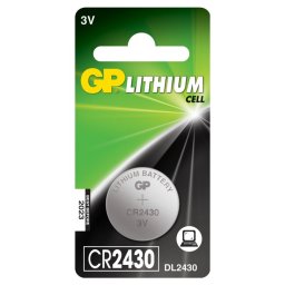 Baterie GP Batteries, butoni (CR2430) 3V lithium, blister 1 buc. GPCR2430-2CPU1 GPPBL2430052 - 945242 (timbru verde 0.01 lei)