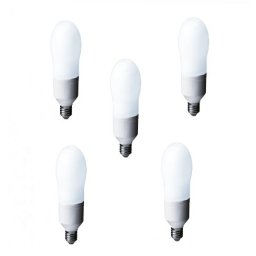 SET 5 becuri fluorescent Panasonic, soclu E27, putere 24W, forma oval, lumina alb rece, alimentare 220 - 240 V, EFA24E672V-5 (timbru verde 2.25 lei)