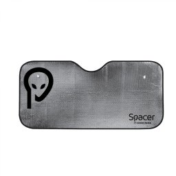 PARASOLAR auto SPACER pentru parbriz, fata dubla, folie din aluminiu, 2 x ventuze prindere, dimensiune 150 x 80 cm SPAA-PARAS-150