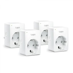 PRIZA inteligenta TP-LINK, Schuko x 1, conectare prin Schuko (T), 10 A, programare prin smartphone, Bluetooth, WiFi, alb Tapo P100(4-pack) (timbru verde 0.18 lei)