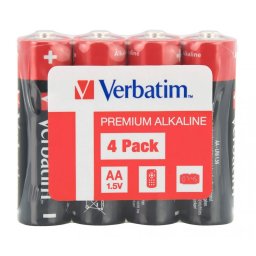 BATERIE VERBATIM AA (R6), 1.5V alcalina, 4 buc., shrink wrap 49501 (timbru verde 0.32 lei)