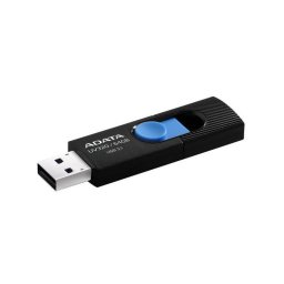 MEMORIE USB 3.2 ADATA 64 GB, retractabila, carcasa plastic, negru / albastru, AUV320-64G-RBKBL (timbru verde 0.03 lei)