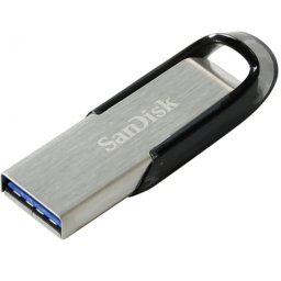 MEMORIE USB 3.0 SANDISK 128 GB, clasica, carcasa metalic, negru / argintiu, SDCZ73-128G-G46B (timbru verde 0.03 lei)