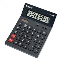 Calculator de birou CANON, AS-2200, ecran 12 digiti, alimentare solara si baterie, negru, BE4584B001AA (timbru verde 0.18 lei)