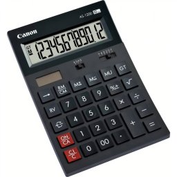 Calculator de birou CANON, AS-1200, ecran 12 digiti, alimentare solara si baterie, negru, BE4599B001AA (timbru verde 0.18 lei)