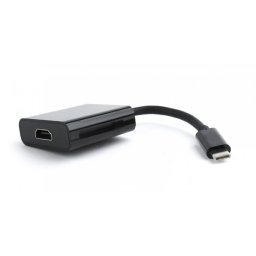 CABLU video GEMBIRD, adaptor USB 3.1 Type-C (T) la HDMI (M), 15cm, rezolutie maxima 4K UHD (3840 x 2160) la 30 Hz, negru, A-CM-HDMIF-01 (timbru verde 0.08 lei)
