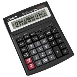 Calculator de birou CANON, WS1610T, ecran 16 digiti, alimentare solara si baterie, negru, BE0696B001AA (timbru verde 0.18 lei)