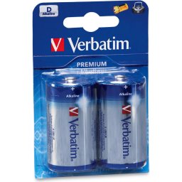 BATERIE VERBATIM D (R20), 1.5V alcalina, 2 buc., 49923 (timbru verde 0.16 lei)