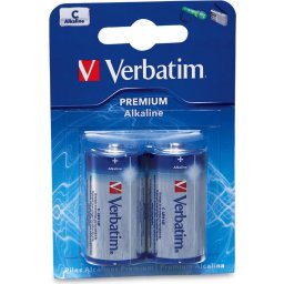 BATERIE VERBATIM C (R14), 1.5V alcalina, 2 buc., 49922 (timbru verde 0.16 lei)