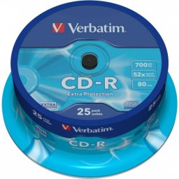 CD-R VERBATIM 700MB, 80min, viteza 52x, 25 buc, spindle, 43432
