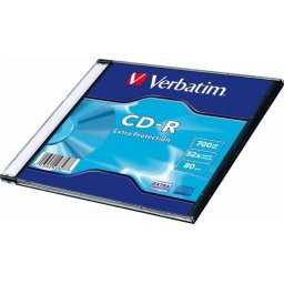 CD-R VERBATIM 700MB, 80min, viteza 52x, 1 buc, Slim Case, 43347 (pret pt. 1 blank CD - 200buc. / cutie) 935144