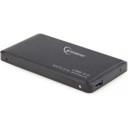 RACK extern GEMBIRD, pt HDD/SSD, 2.5 inch, S-ATA, interfata PC USB 3.0, aluminiu, negru, EE2-U3S-2 (timbru verde 0.8 lei)